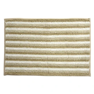 Πατάκι Μπάνιου 60x40cm Καφέ-Λευκό MRShome
