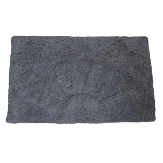 Πατάκι Μπάνιου 50x80 ''HOME'' Από 100% Βαμβάκι Γκρί Mrshome