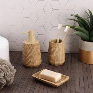 Ποτήρι Οδοντόβουρτσας Polyresin Μπέζ MRShome