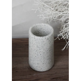 Ποτήρι Οδοντόβουρτσας Από Μάρμαρο Q Bath Φ7.5x12.3cm 250ml AWD02341550 Mrshome