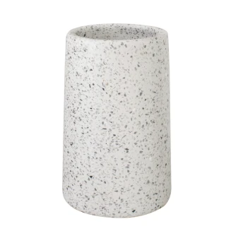 Ποτήρι Οδοντόβουρτσας Από Μάρμαρο Q Bath Φ7.5x12.3cm 250ml AWD02341550 Mrshome