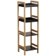 Ραφιέρα 4 θέσεων Bamboo/MDF Μπεζ/Μαύρη 34x33x110cm MRShome