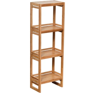 Ραφιέρα Από Bamboo Με 4 Ράφια Καφέ 33x20x100cm MRShome