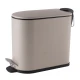 Σετ Κάδος Απορριμμάτων Οβάλ 5L Soft Close Μεταλλικός Μπεζ και Πιγκάλ MRShome