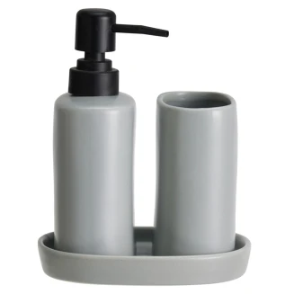 Σετ Μπάνιου Stoneware 3 Τεμαχίων Cool Grey 5U MRShome
