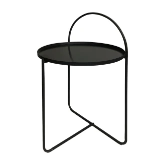 Side Table Μεταλλικό Φ40x65cm Black MRShome