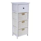 Συρταριέρα Λευκή MDF με 4 Συρτάρια 37.5x27.5x86cm MRShome