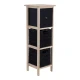 Συρταριέρα MDF με 3 Συρτάρια 25x25x77cm Φυσική/Μαύρη MRShome