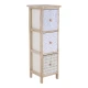Συρταριέρα MDF με 3 Συρτάρια 25x25x77cm Φυσική με Σχέδια MRShome