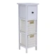Συρταριέρα MDF με 3 Συρτάρια 25x25x77cm Λευκή MRShome