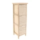 Συρταριέρα MDF με 3 Συρτάρια 25x25x77cm Μπεζ με Σχέδια MRShome