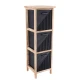 Συρταριέρα MDF με 3 Συρτάρια Φυσική/Μαύρη 25x25x77cm MRShome
