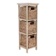 Συρταριέρα MDF με 3 Συρτάρια από Υάκινθο 25x25x77cm Μπεζ MRShome