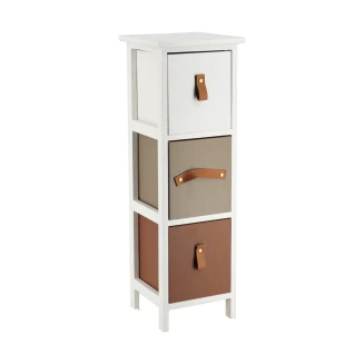 Συρταριέρα MDF Με 3 Συρτάρια Με Λαβή Multi 25x25x77cm MRShome