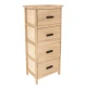 Συρταριέρα MDF με 4 Συρτάρια 37.5x27.5x86cm Μπεζ MRShome