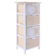 Συρταριέρα MDF με 4 Συρτάρια 37.5x27.5x86cm Μπεζ με Σχέδιο MRShome