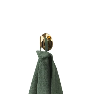 Άγκιστρο Tiger Cooper Medium Με Αυτοκόλλητη Βάση Τοίχου Polished Gold 800555