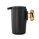 Tiger Cooper Δοχείο Κρεμοσάπουνου Επιτοίχιο 175 ml Black / Polished gold 800564