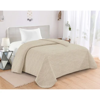 Κουβερλί King Size 240x260 Adam Home Microfiber Gloria Cream