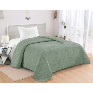 Κουβερλί King Size 240x260 Adam Home Microfiber Gloria Green