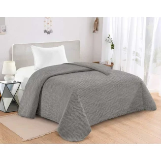 Κουβερλί Υπέρδιπλο 220x240 Adam Home Microfiber Gloria Grey