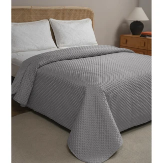 Κουβερλί Saten Υπέρδιπλο 220x240 Adam Home Imperial Grey