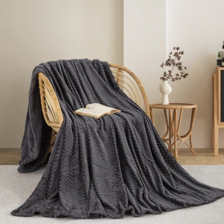 Κουβέρτα Fleece Μονή 180x240 Adam Home 550 Dark Grey 70