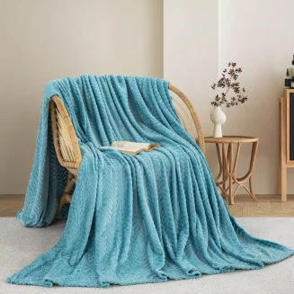 Κουβέρτα Fleece Υπέρδιπλη 220x240 Adam Home 550 Aqua (25)