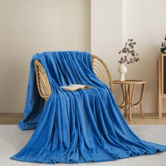 Κουβέρτα Fleece Υπέρδιπλη 220x240 Adam Home 550 Blue (03)