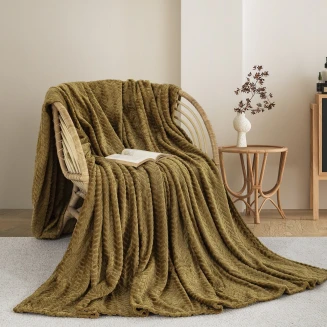 Κουβέρτα Fleece Υπέρδιπλη 220x240 Adam Home 550 Honey Gold (75)