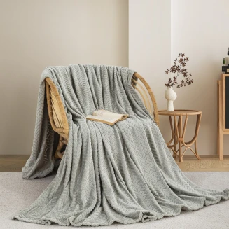 Κουβέρτα Fleece Υπέρδιπλη 220x240 Adam Home 550 Silver (51)