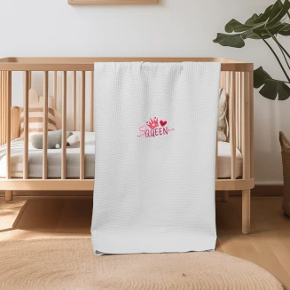 Κουβέρτα Πικέ Κούνιας 110x140 Adam Home Queen White