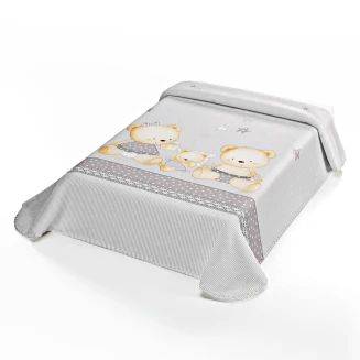 Κουβέρτα Κούνιας Ισπανίας 110x140 Belpla Ster 663 Grey