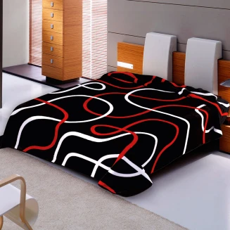 Κουβέρτα Ισπανίας Υπέρδιπλη 220x240 Belpla Ster 241 Black