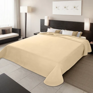 Κουβέρτα Ισπανίας Υπέρδιπλη 220x240 Belpla Ster Plain Off White(15)