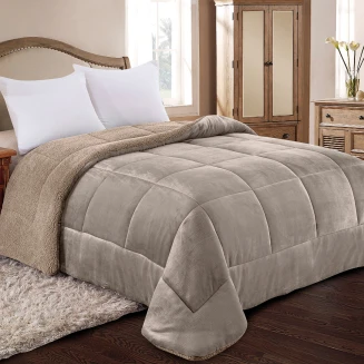 Κουβερτοπάπλωμα King Size 240x260 Adam Home 805 Taupe