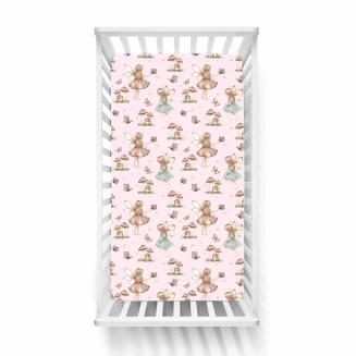 Σεντόνια Σετ Βρεφικά Κούνιας Με Λάστιχο 75x145 Astron Italy Fairy Girl