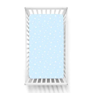 Σεντόνια Σετ Βρεφικά Κούνιας Με Λάστιχο 75x145 Astron Italy Paradise Blue