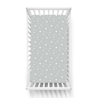 Σεντόνια Σετ Βρεφικά Κούνιας Με Λάστιχο 75x145 Astron Italy Paradise Grey