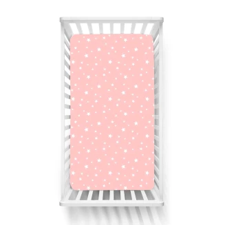 Σεντόνια Σετ Βρεφικά Κούνιας Με Λάστιχο 75x145 Astron Italy Paradise Pink