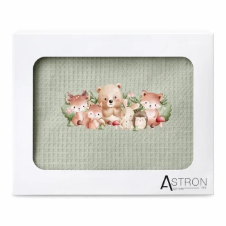 Astron Italy Βρεφική Κουβέρτα Πικέ Κούνιας 110x140 Oil