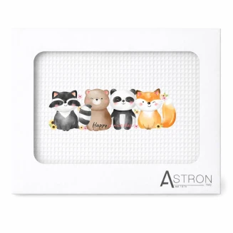 Astron Italy Βρεφική Κουβέρτα Πικέ Κούνιας 110x140 White