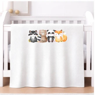 Astron Italy Βρεφική Κουβέρτα Πικέ Κούνιας 110x140 White