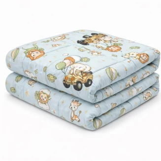 Astron Italy Βρεφικό Πάπλωμα Κούνιας 110x140 Happy Zoo