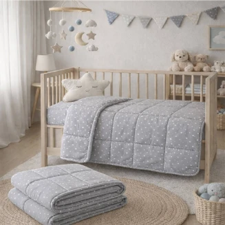 Astron Italy Βρεφικό Πάπλωμα Κούνιας 110x140 Paradise Grey