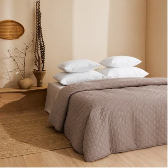 Κουβερλί Μονό 160x220 Ξενοδοχείου Astron Italy Beige