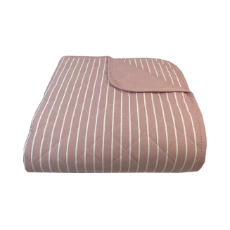 Κουβερλί Υπέρδιπλο 220x240 Astron Italy Stripe Dusty Rose