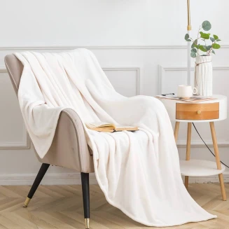 Astron Italy Κουβέρτα Καναπέ / Διακοσμητικό Ριχτάρι (130x160) White