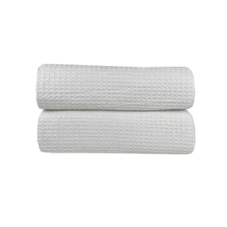 Κουβέρτα Πικέ Υπέρδιπλη Waffle Ξενοδοχείου 230X245 White Astron Italy