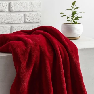 Κουβέρτα Βελουτέ Μονή 150x220 Astron Italy Redwine